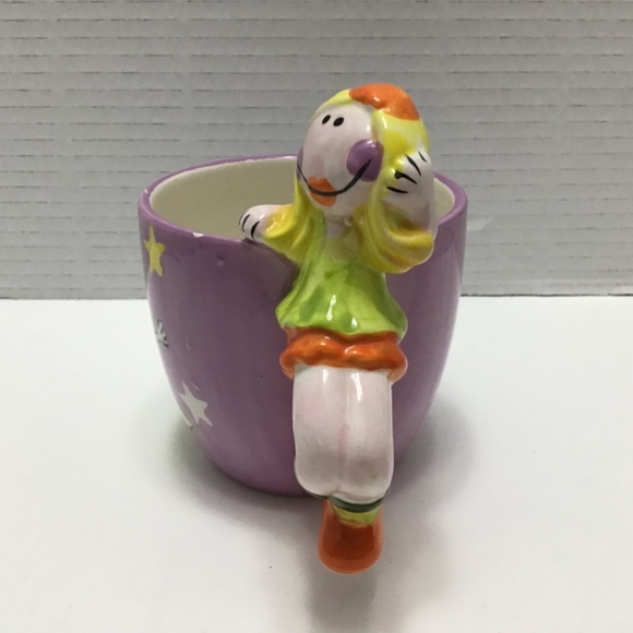 VTG Gryphonware Ceramic Mug with fairy and Whimsical Girl Handle - Picture 4 of 8